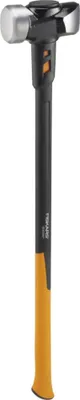 A Fiskars sledgehammer is shown against a white background.