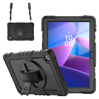 Produktbild von Accezz Robustes Back Cover mit Schultergurt Lenovo Tab (2025) - Schwarz