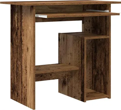 Image de vidaXL Bureau aspect bois ancien 80x45x74 cm Bois composite