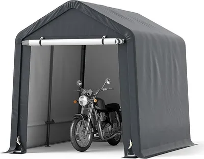 Produktbild von Gerätehaus 195x240x214cm, Fahrradgarage Geräteschuppen Zeltgarage Garagenzelt Gartenschuppen Lagerzelt Fahrradschuppen Gerätezelt Aufbewahrungsgarage Allzwecküberdachung