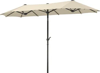 Obrázok produktu pre Obdĺžnikový slnečník 300 x 150 cm, prírodná farba, plážová záhrada