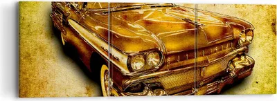 Produktbild von Bild auf Leinwand - Leinwandbild - Auto klassisch Limousine Geschwindigkeit - 90x30cm - Wand Bild - Wanddeko - Leinwanddruck - Bilder - Kunstdruck - Leinwand bilder - Wandkunst - CA90x30-0526