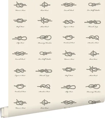 Immagine prodotto di ESTAhome carta da parati nodi marrone e beige crema chiaro 53 cm x 10.05 m
