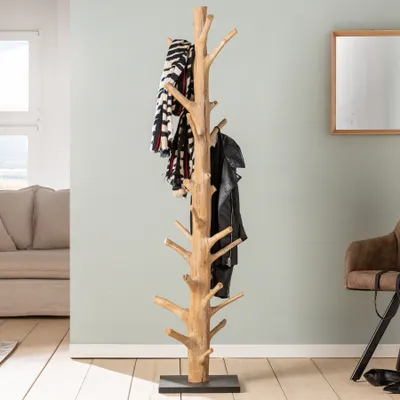 Produktbild von riess-ambiente Massiver Garderobenständer TREE NATURE 170cm natur Holz Kleiderständer Garderobe Kleidergarderobe Herrenständer