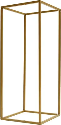 Produktbild von Hochzeits-Blumenständer - Rechteckiger Hintergrundständer - 4er-Set - Metall - Zerlegbar - Langlebig - 3,2 kg - Gold