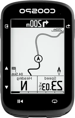Produktbild von Fahrradcomputer mit GPS – Fahrradnavigation – Routenaufzeichnung – Wasserdicht nach IPX7 – 2,6-Zoll-Display – Schwarz