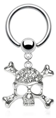 Produktbild von Universal Piercing: Captive Bead Ring Helix Ohrring Totenkopf