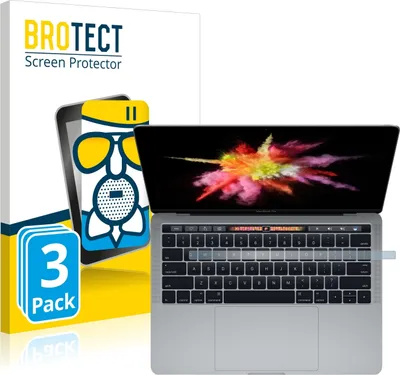 Produktbild von 3x BROTECT Entspiegelungs Schutzglas für Apple MacBook Pro 13" 2017 (Unteres Display) Schutzfolie Panzer Folie Glas Display Schutz matt