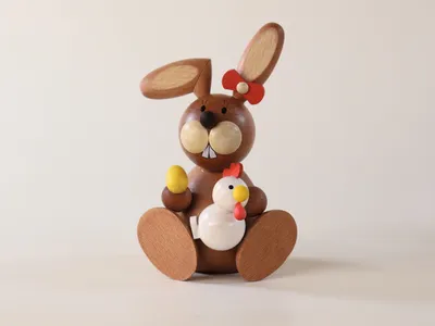 Produktbild von Osterartikel Osterhäsin mit Huhn Höhe=11cm NEU