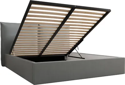 Produktbild von Bett mit Bettkasten 160x200cm Grau
