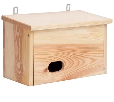 Zdjęcie produktu dla Woodygift Budka lęgowa drewniana typ J 33x21x16 cm – domek dla jerzyka, szpaka, kowalika, budka dla ptaków