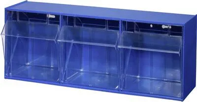 Produktbild von Allit Klappkasten-Magazin (B x H x T) 600 x 240 x 200 mm Blau, Transparent VarioPlus ProFlip 3 464410 1 St