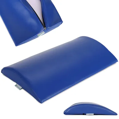Produktbild von Habys Lenden-Halbrolle, Lagerungsrolle, Nackenkissen, Nackenrolle | für Massage und Therapie, Kniehalbrolle, 40x25x5cm | Hart Marineblau