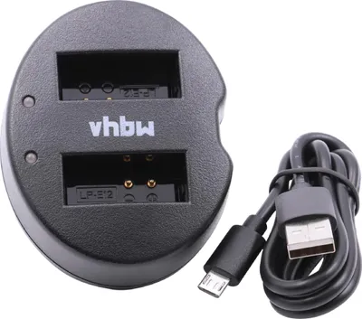 Produktbild von vhbw Dual USB Ladegerät kompatibel mit Canon PowerShot SX70 HS Kamera/Akku - Ladeschale, Ladeanzeige