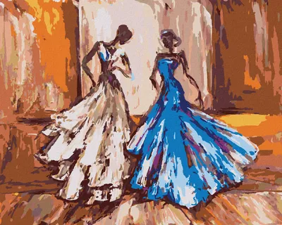 Produktbild von Zuty - Malen nach Zahlen - ZWEI FRAUEN AUF EINEM BALL, 40x50 cm, mit Keilrahmen (bereits gespannt)