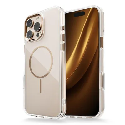 Obrázok produktu pre Puzdro Clear Thin Mag pre Apple iPhone 17 Pro Max 6,9" – zlatá farba