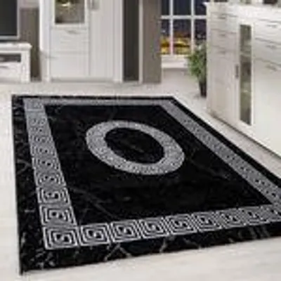 Produktbild von Homebyhome Modern Designer Teppich Wohnzimmer Trendmuster, Kurzflor Teppich Rechteckig Weich und Pflegeleicht, Grösse: 160x230 cm
