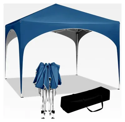 Produktbild von Faltpavillon wasserdicht 3x3m mit Halbmonddach in Blau
