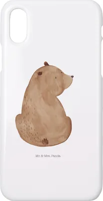 Produktbild von Mr. & Mrs. Panda Iphone 10 Handyhülle Bär Schulterblick - Weiß - Geschenk, Teddybär, Selbstachtung, Motivation, Bären, Hülle, Weisheit, X, Weltansicht, Cover, Handy