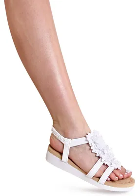 Produktbild von topschuhe24 3070 Damen Keilabsatz Sandalen Plateau Sandaletten , Farbe:Weiß, Größe:37 EU
