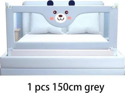 Image de Barrière de sécurité pour enfants - Hauteur réglable - Barrière de lit - 150 cm - Barre haute sécurité