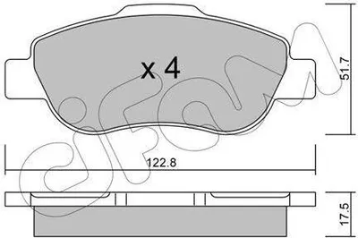 Produktbild von CIFAM Bremsbeläge Satz Vorne Bremsklötze für FIAT PANDA (169) 822-638-0
