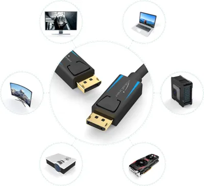 Obrázek produktu pro KabelDirekt – Kabel DisplayPort 8K a 4K – 2x 1 metr – verze 1.4, 240 Hz