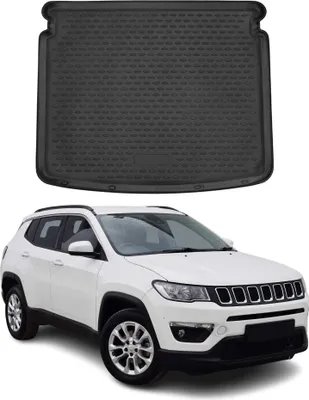 Image de Tapis de coffre bac de coffre pour Jeep Compass 2016-2021 caoutchouc supérieur TPE