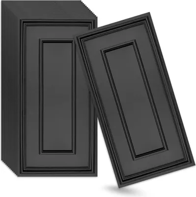 Produktbild von Verdico | 3D Wandpaneele Polystyrol - Schwarz - 100x50cm - Leichtes Polystyrol - 16 Stück - 8 m2