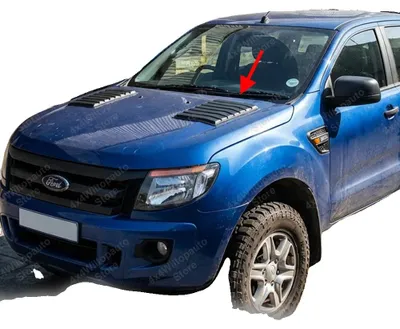 Produktbild von Motorhaube mit Lufteinlass, langlebiges ABS-Kunststoff, einfache Installation, FORD RANGER T6 T7 T8