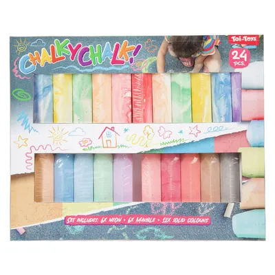 Image de Toi-Toys craie de trottoir en boîte, 24pcs.