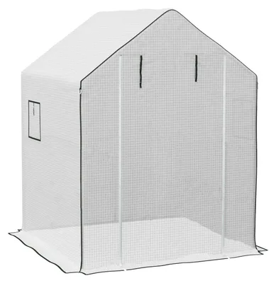 Produktbild von Ersatzfolie Gewächshausfolie mit UV Schutz, Weiß, 140 x 143 x 190 cm, für Gewächshaus, Garten
