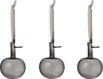 Immagine prodotto di iittala - Mele di vetro grigio, set di 3 pezzi