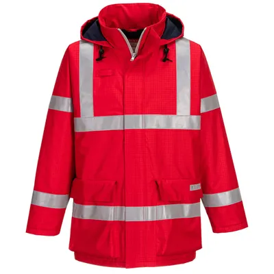 Produktbild von Portwest S785 Bizflame Regenjacke, antistatisch + flammresistent Red Gr. XXXL