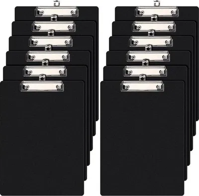 Produktbild von Famanu A4 Klembord 12er Set mit flachem Clip und Aufhängeloch - Hartfaser Klembord