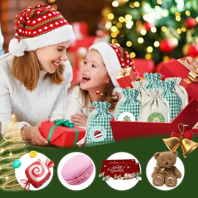 Produktbild von Adventskalender Befüllen Stoffsäckchen Weihnachtskalender Kind 2026 Grün