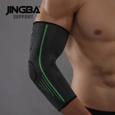 Produktbild von Ellenbogenbandage Kompression, atmungsaktive Sportbandage für Training und Alltag, mit oder ohne Extra-Kompressionsband