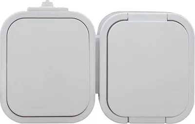 Produktbild von B2 Einzelsteckdose N/TZ/U IP54 + Schalter Weiß - E+9001583