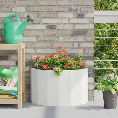 Immagine prodotto di Maison Exclusive - Vaso da fiori bianco 60 x 30 x 35 cm in acciaio
