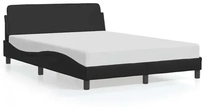 Image de Sommier vidaXL Dover noir 135 x 190 cm en similicuir