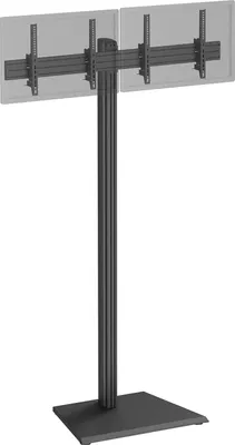 Produktbild von Wandhalterung für TV – 2 Bildschirme, 43'' bis 49'' – Standfuß, Höhe 240 cm, neigbar, schwarz
