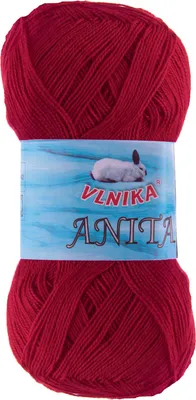 10 x 50g Strickgarn Anita orientrot