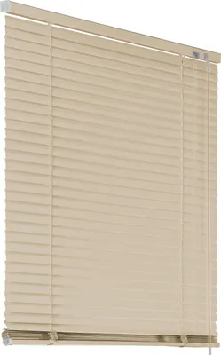 Produktbild von Deco4Me Alu Jalousie – Aluminium Jalousette mit Seilzug & Drehstab, Sichtschutz – 60 x 220 cm, Beige