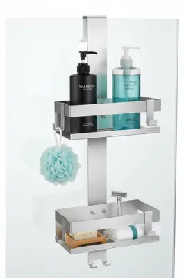 Image de Mucola étagère de douche à suspendre acier inoxydable 2 paniers étagère de douche sans percer organisateur de douche