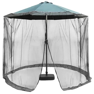 Produktbild von Moskitonetz für Sonnenschirme, 335 x 240 cm, Sonnenschirm-Moskitonetz, Terrassen-Sonnenschirmnetz