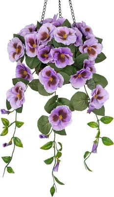 Produktbild von Kunstblume Stiefmütterchen Hängende Pflanze 70 cm Grünviolett