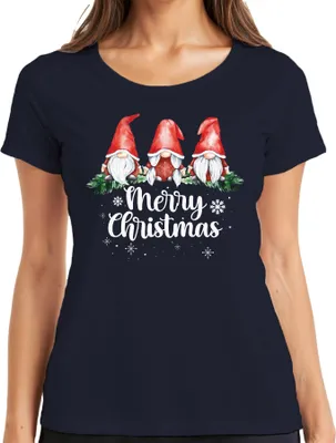 Produktbild von Merry Christmas Weihnachtswichtel Gnome Schweden - Weihnachten Weihnachtsgeschenk Christmas Damen T-Shirt, Navy, S