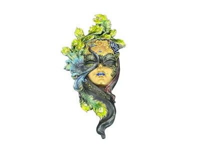 Produktbild von Veronese Venezianische Maske WU74139VB | Handbemalte bronzierte Wandmaske | Exklusive venezianische Dekoration Geschenkidee 35 cm