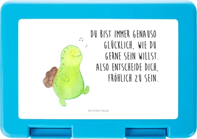 Produktbild von Mr. & Mrs. Panda Bentobox Schildkröte Pfeifen - Weiß - Geschenk, Schildkröten, Trennung, Brot Aufbewahrungsbox, Glück, Vorratsbehälter, Bento Box, Lunchbox, Snackbox