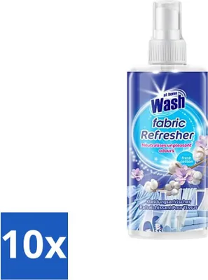 Produktbild von At Home - Wash - Textilerfrischer - Fresh Baumwolle - Neutralisiert unangenehme Gerüche - 300 ml - Vorteilspack - 10 Stücke